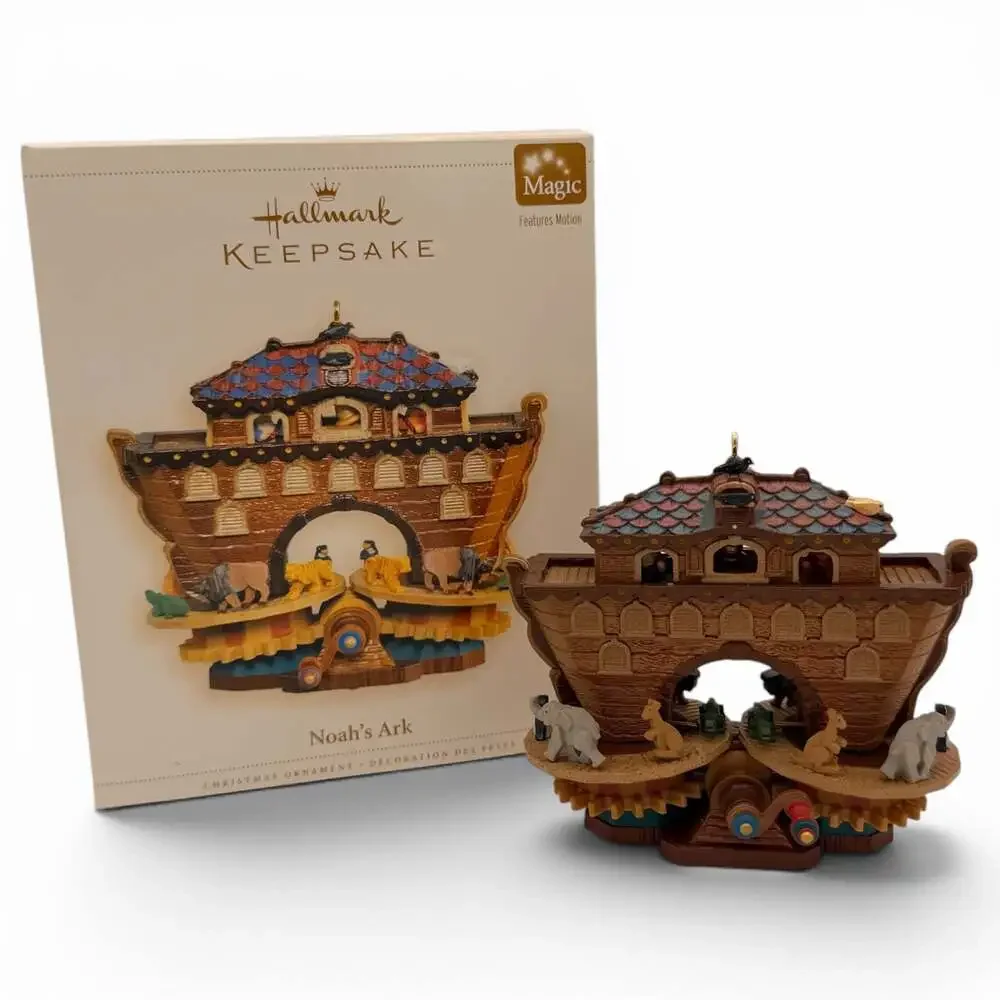 1996 Hallmark Keepsake Noah's Ark Magic Motion Christmas Ornament